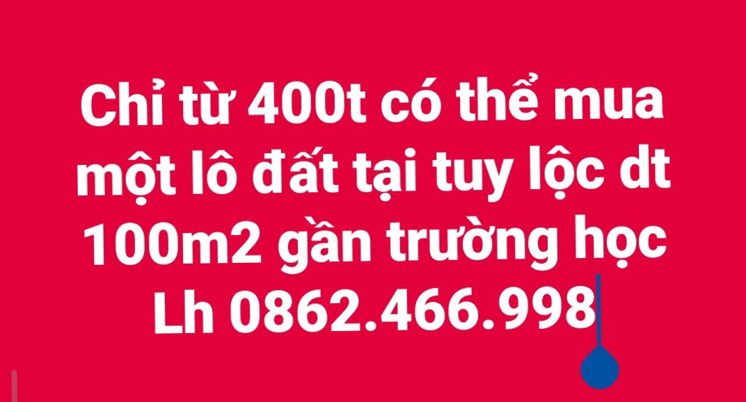 Đất nền Tuy Lộc, Hậu Lộc 100m² - Sổ đỏ sẵn sàng, giá chỉ từ 400 triệu