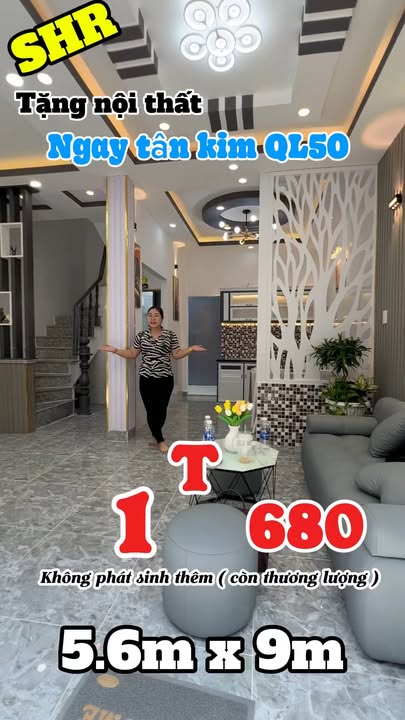 Nhà 2 Tầng Cần Giuộc 50m² - Hẻm Xe Hơi, Full Nội Thất - 1.68 Tỷ