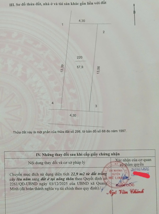 Đất thổ cư Mê Linh 57.9m² - Đường ô tô tránh, giá tốt đầu tư