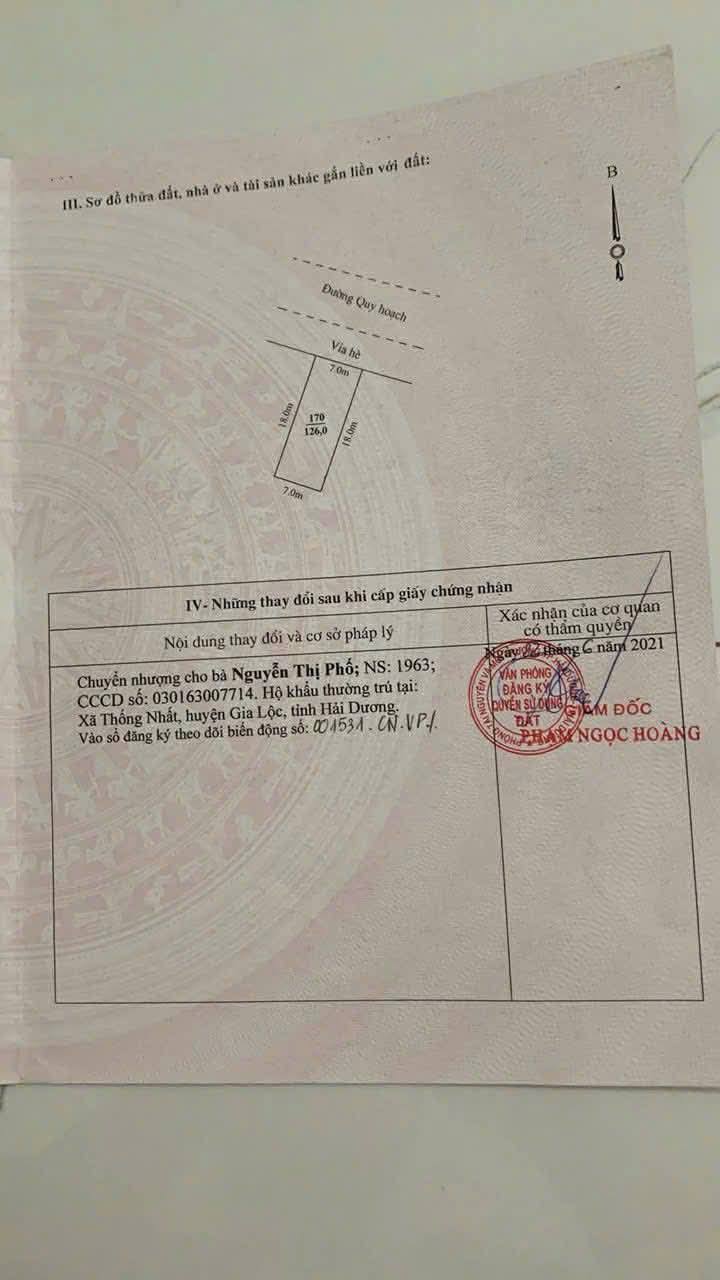 Đất Nền 126m² Xây Biệt Thự - Viện Cây Lương Thực, Bình Giang, Hải Dương