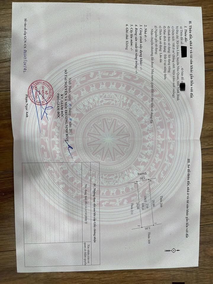 Đất nền Gia Lâm Nho Quan 100m² giá thương lượng - Sổ đỏ chính chủ