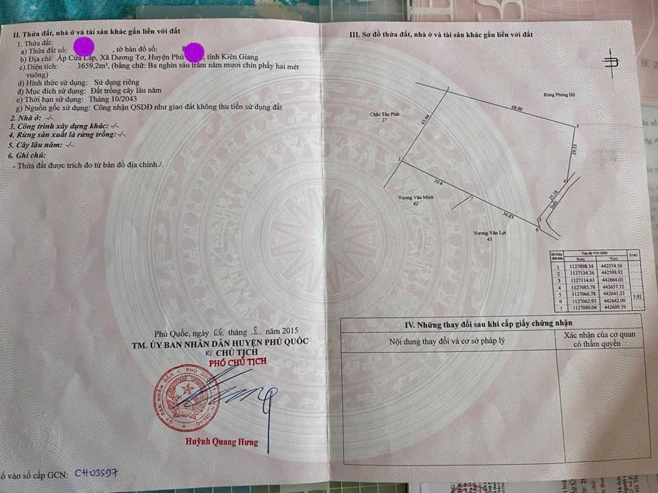 Đất Vườn Phú Quốc 3659m² - Sổ Đỏ Thổ Cư - Đầu Tư Sinh Lời