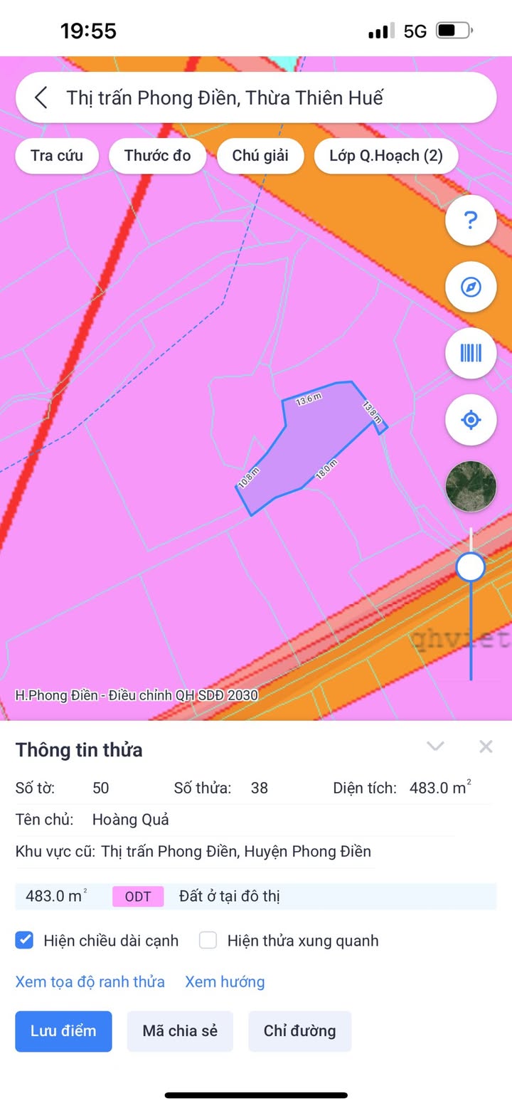 Bán Đất Nông Nghiệp TDP Tân Lập, Huế 500m² - Giá Đầu Tư Hấp Dẫn