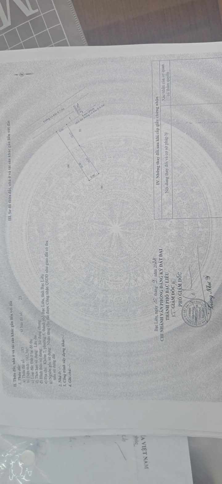 Bán đất nền Đường Lò Rèn, Bạc Liêu - 174m² full thổ cư, hướng Đông