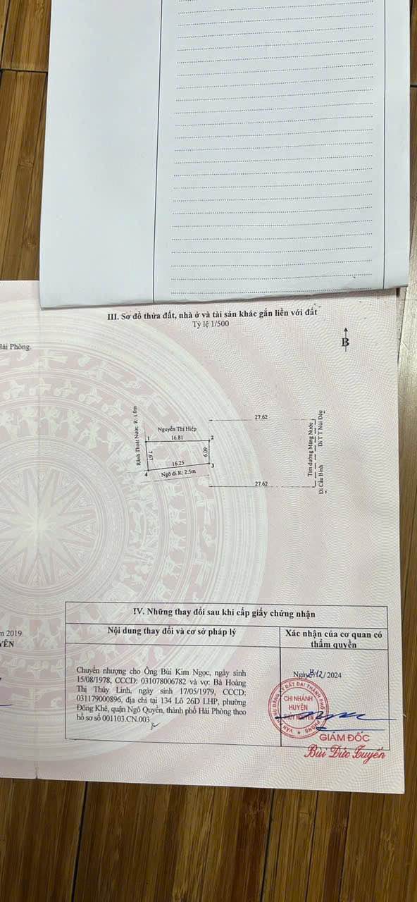 Đất Lô Góc Trần Quang Đạo, Thuỷ Nguyên - 113.8m² - Sổ Đỏ Chính Chủ