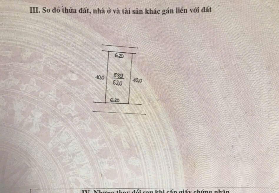 Đất nền 62m² trung tâm TT Vân Đình, Mỹ Đức - Sổ đỏ sẵn, ô tô vào đất
