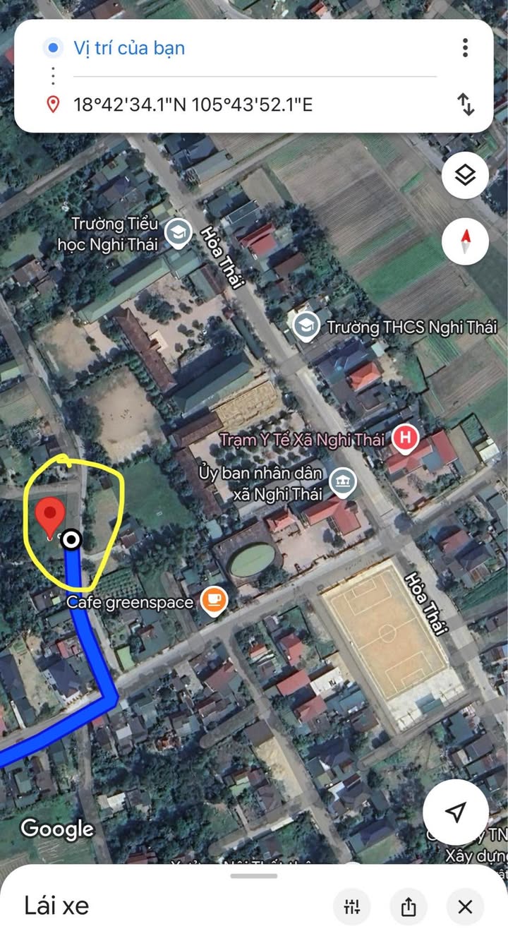 Đất nền Nghi Thái Vinh 400m² - Mặt tiền 13.5m, đường 10m, gần UBND