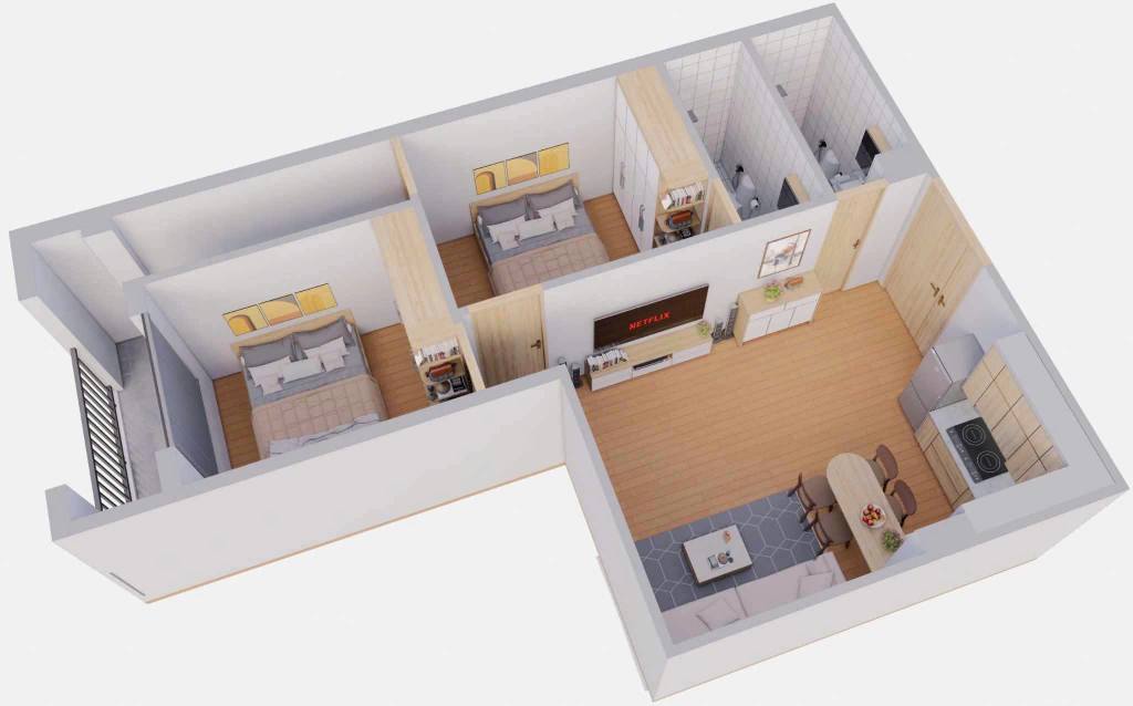 Chung cư CC3 Quảng Thành 59m² - Căn góc view đẹp