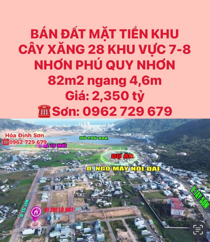 Đất Mặt Tiền Quy Nhơn 82m² Ngang 4.6m - Giá 2.35 Tỷ