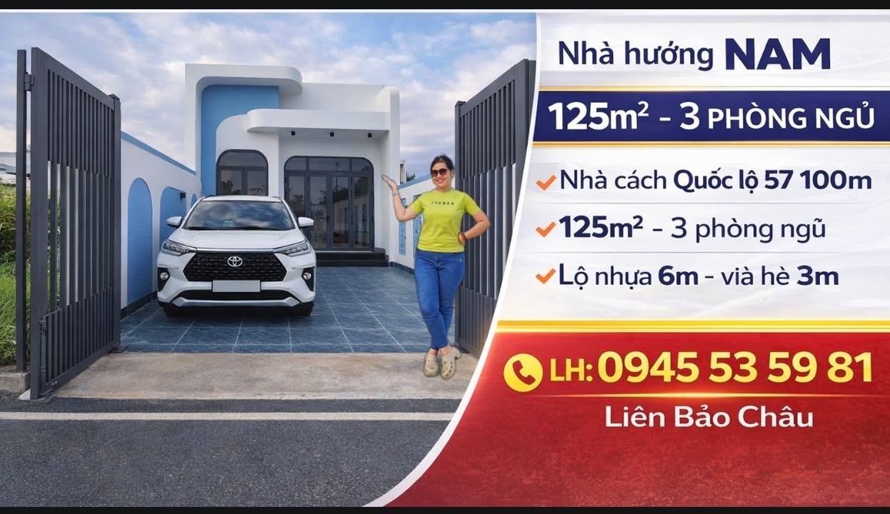 Nhà Đẹp Khu Hoàng Hảo, Long Hồ - 125m² Sổ Hồng Sẵn Sàng, Giá 2.38 Tỷ