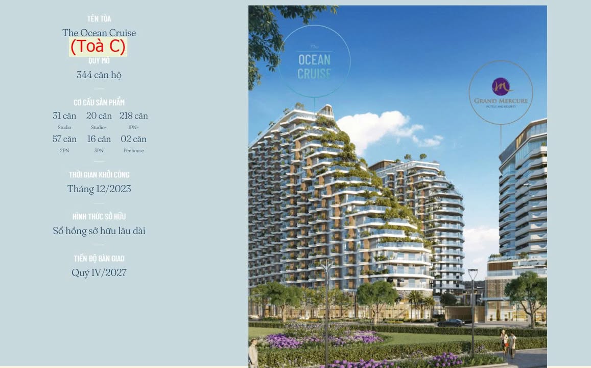 Căn hộ biển MeyPearl Harmony Phú Quốc - Vốn 1.6 tỷ, Dòng tiền 20tr/tháng