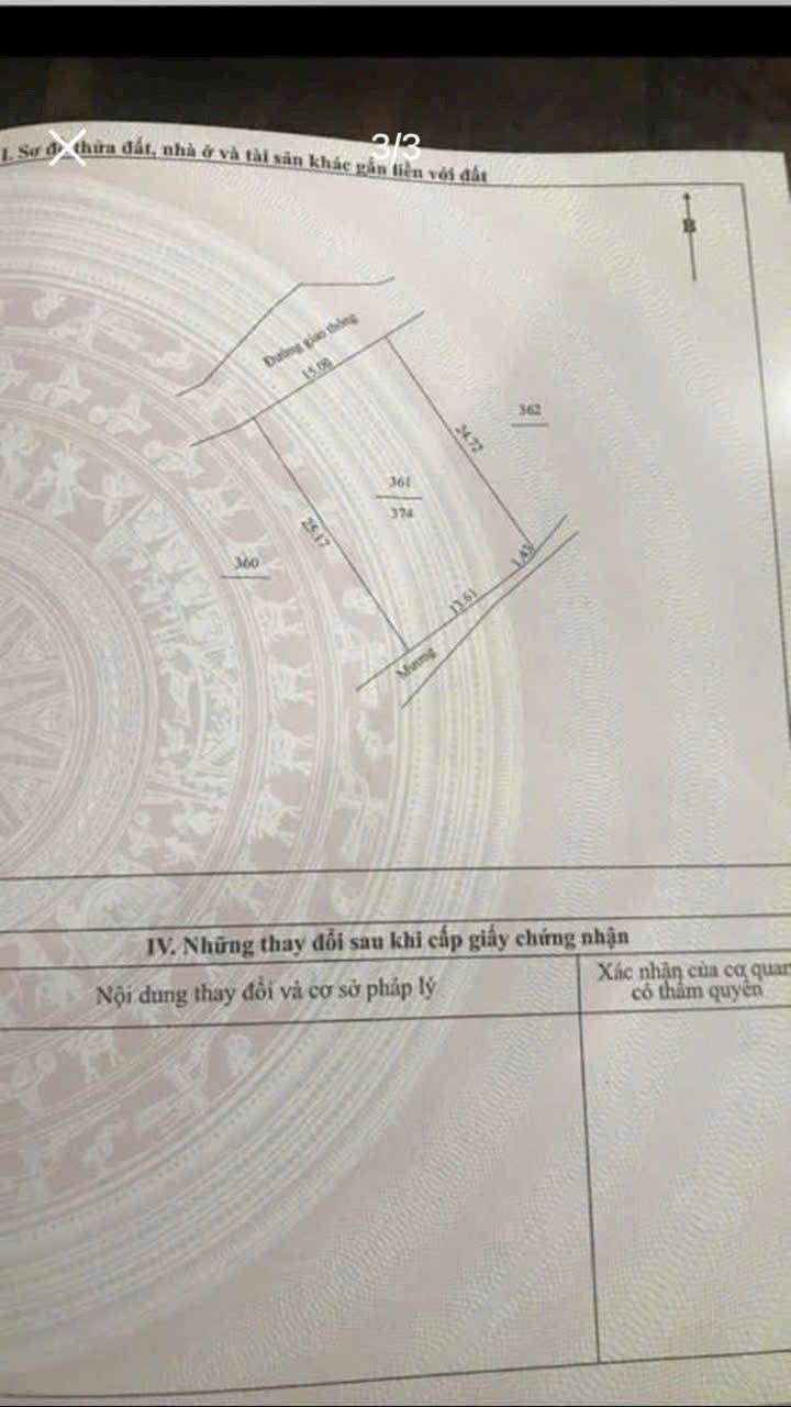 Đất nền Đại Từ 374m² - Mặt tiền 15m, sổ đỏ sẵn, giá nhỉnh 1 tỷ