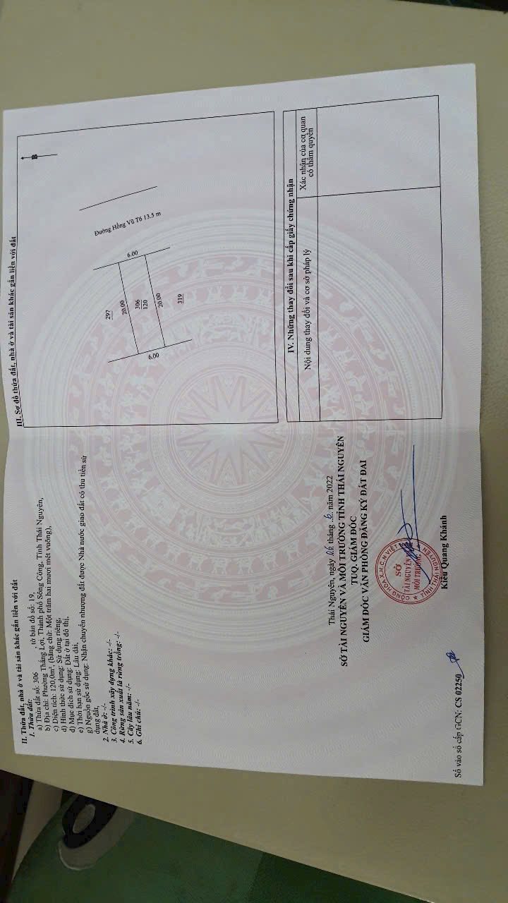 Đất nền 120m² mặt tiền 6m Khu đô thị Hồng Vũ, Sông Công - 2 tỷ