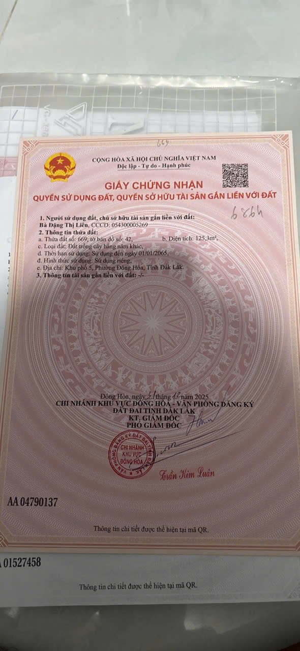 Bán Đất Góc 125m² Đông Hòa, Dĩ An - Giá 595 Triệu, Sổ Hồng Sẵn