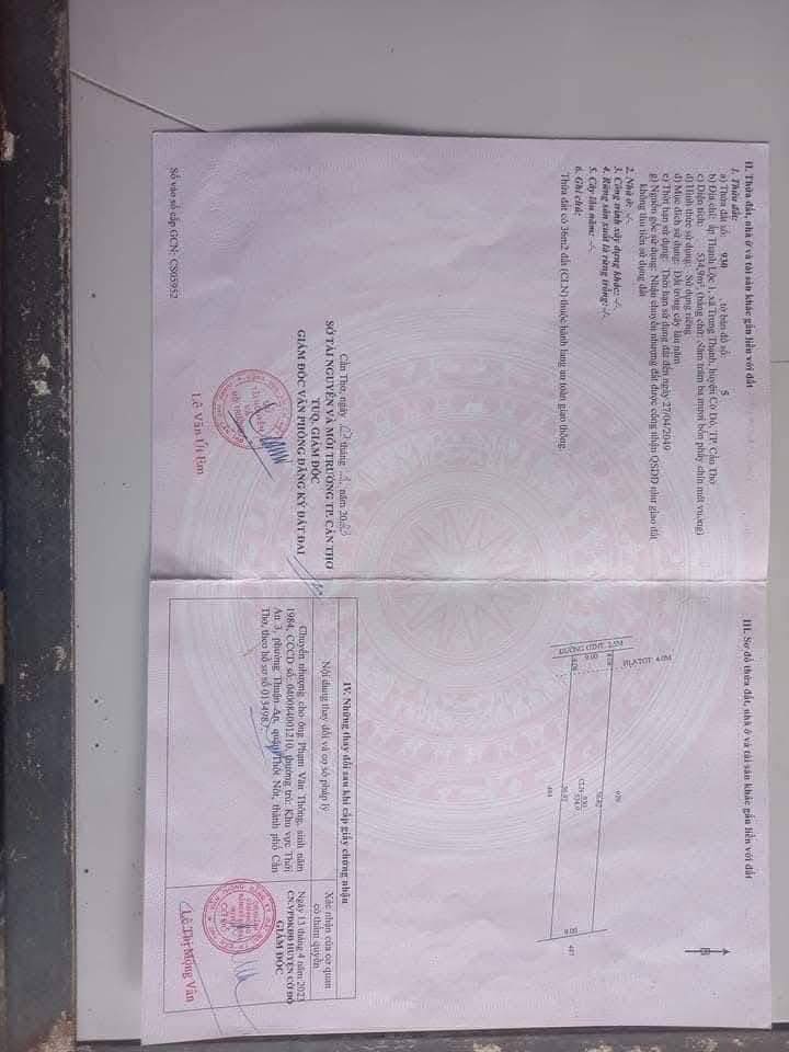 Đất Rạch Sa Mao, Cờ Đỏ - 535m² Giá 800 Triệu, Pháp Lý Vững Chắc