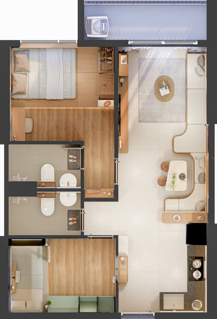 Căn hộ 55m² Quốc lộ 13 - View công viên, hồ bơi, chỉ 3.0xx tỷ