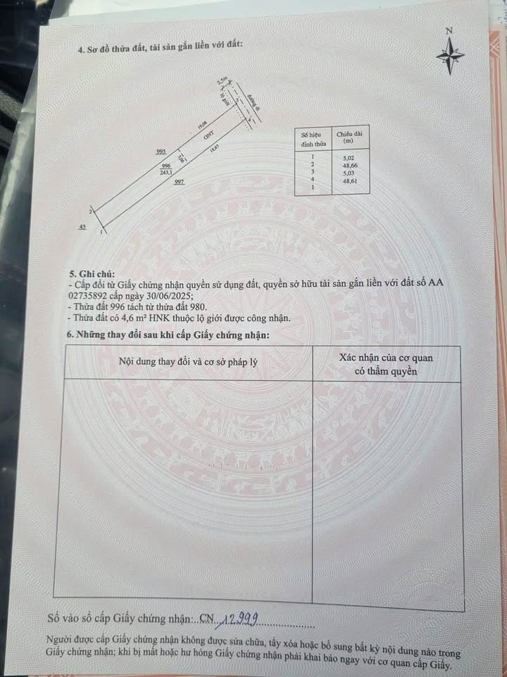 Đất Thổ Cư Đức Trọng 243m² Sổ Hồng Sẵn - Giá Chỉ 1.25 Tỷ