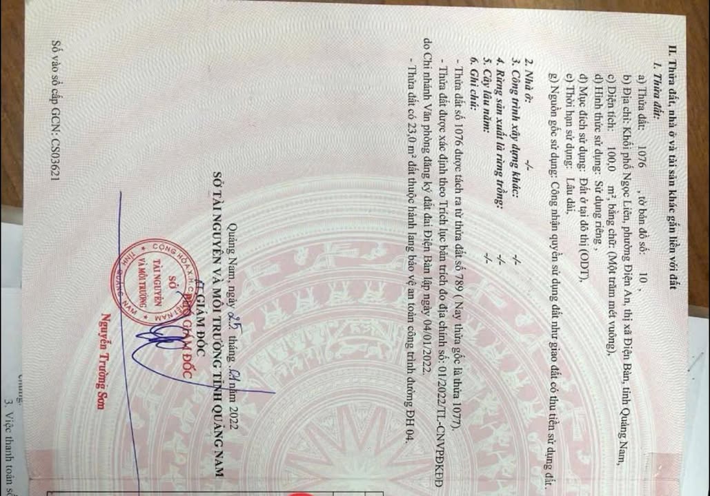 Đất Nền 100m² Mặt Tiền Nguyễn Thành Ý, Điện Bàn - Giá 1.3 Tỷ