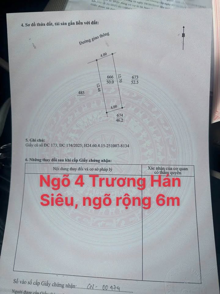 Đất Phân Lô 50m² Ngõ 4 Trương Hán Siêu, Hải Dương - Ô Tô Tránh