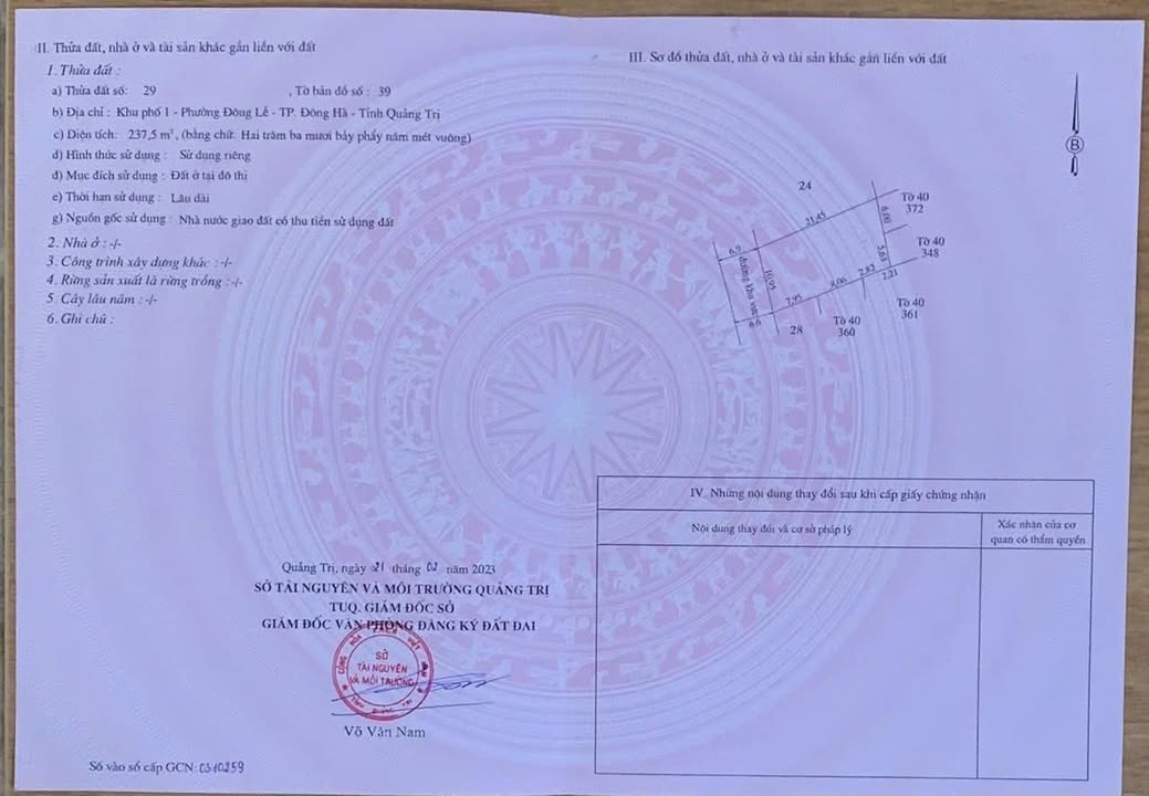 Đất nền Bắc Nghĩa 231m² 2.4 tỷ - Đường ô tô 7m