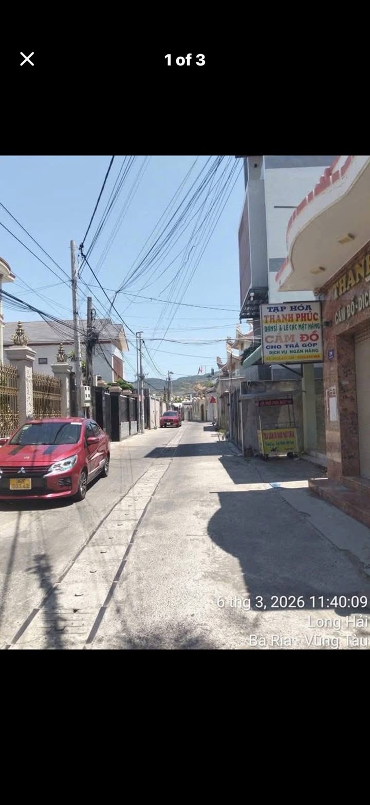 Nhà Lô Góc 66m² Long Hải - 3 Mặt Tiền Đường, Gần Biển, Giá 1.6 Tỷ