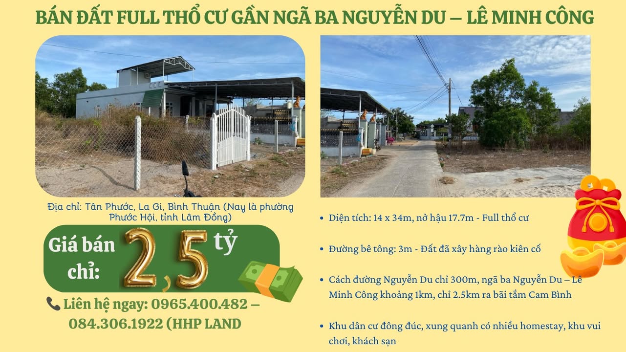 Đất Full Thổ Cư La Gi 476m² - Sẵn Sàng Xây Nhà Vườn Nghỉ Dưỡng