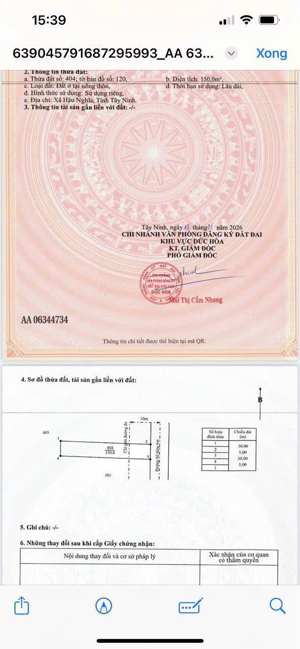 Đất nền Đức Hòa 3150m² gần Vinhomes - Sổ hồng riêng, giá 3.1 tỷ