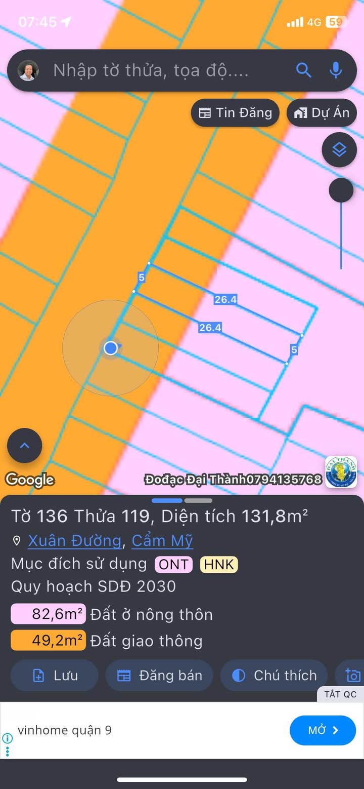 Đất Mặt Tiền Suối Quýt, Long Thành – 130m² Thổ Cư, Sẵn Sàng Xây Dựng