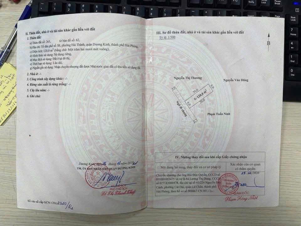 Đất nền Vũ Hộ Dương Kinh 120m² - Tiềm năng tăng giá cao!