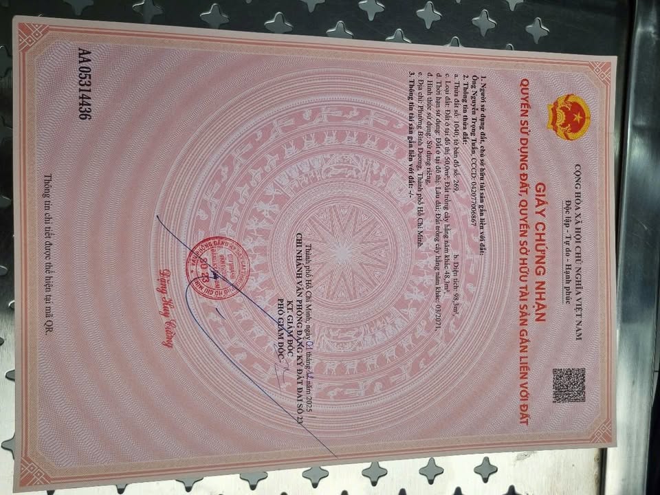 Đất Nền Phú Mỹ, Thủ Đức 100m² – Hướng Nam, Giá 2.1 Tỷ, Sổ Hồng Riêng