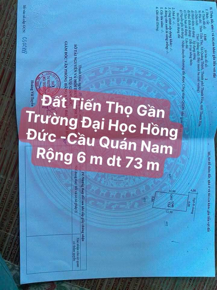 Nhà Phường Quảng Thịnh, Thanh Hóa - 73m², Mặt tiền 6m, Giá tốt