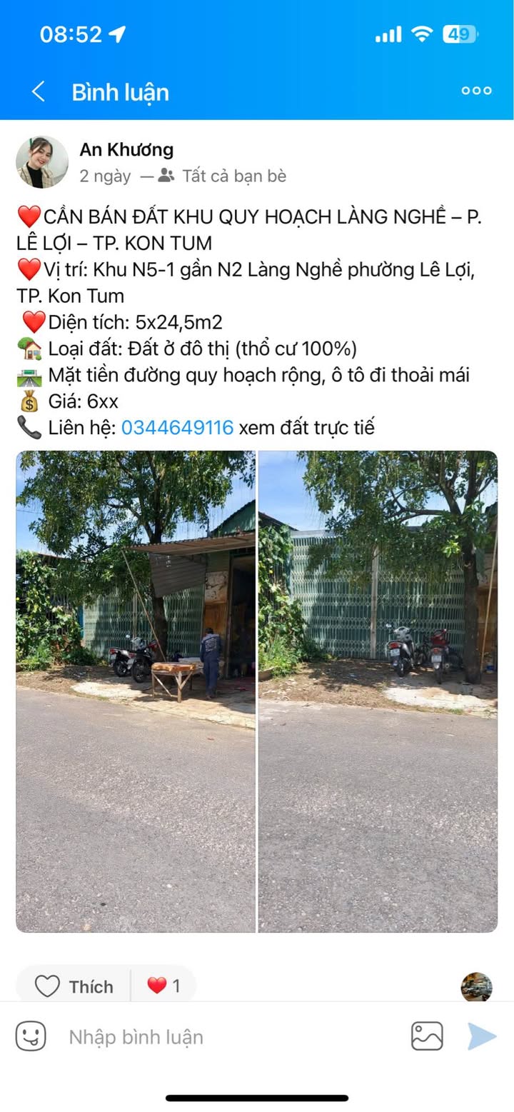 Đất Nền Kon Tum - 122.5m² Thổ Cư Đô Thị Tại Phường Lê Lợi - Sẵn Sàng Xây Dựng