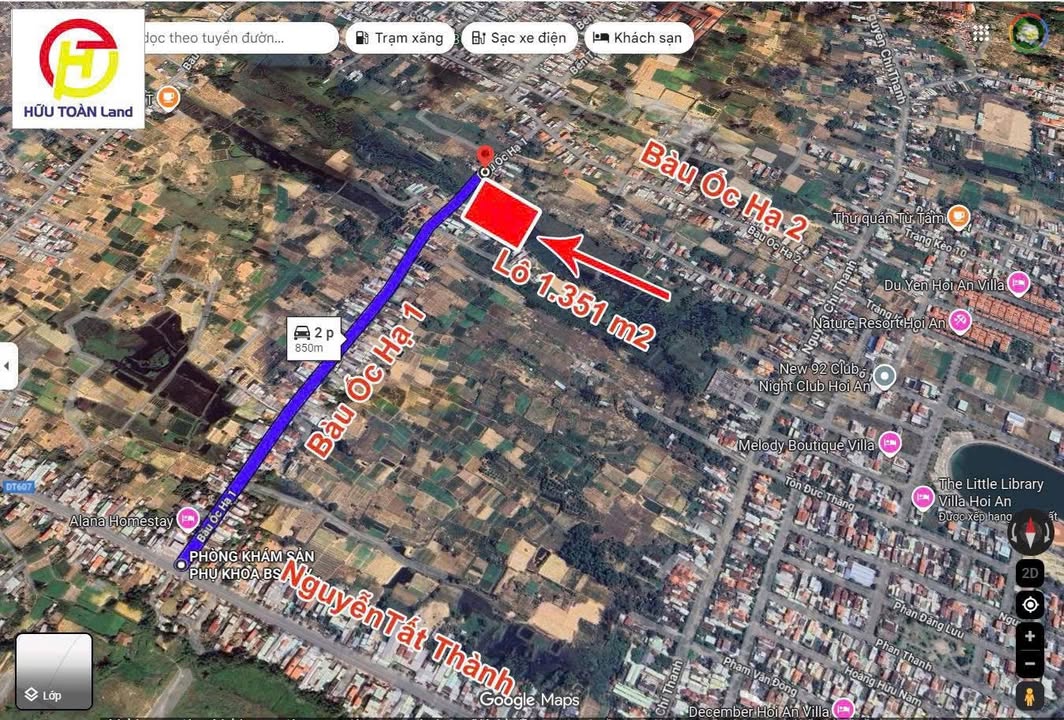 Đất Hội An 1352m² Mặt Tiền Bàu Ốc Hạ 1 - Kinh Doanh Đa Ngành