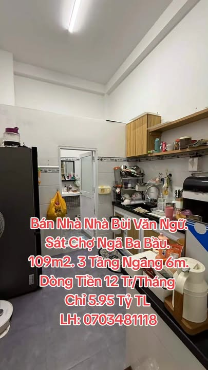 Nhà 3 Lầu Bùi Văn Ngữ Q12 - 109m² - Kế Chợ, Thu Nhập 12 Triệu/Tháng