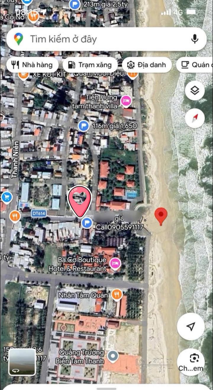 Đất Biển Tam Thanh 150m² - Mặt Tiền 27m, Sát Biển, Giá 3.9 Tỷ