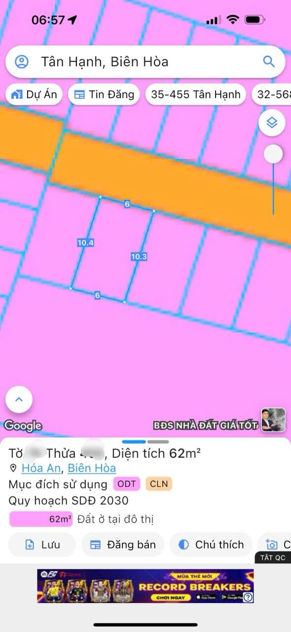 Đất nền Biên Hòa 62m² - Đường ô tô, giá 2.2 tỷ - Sổ hồng sẵn sàng