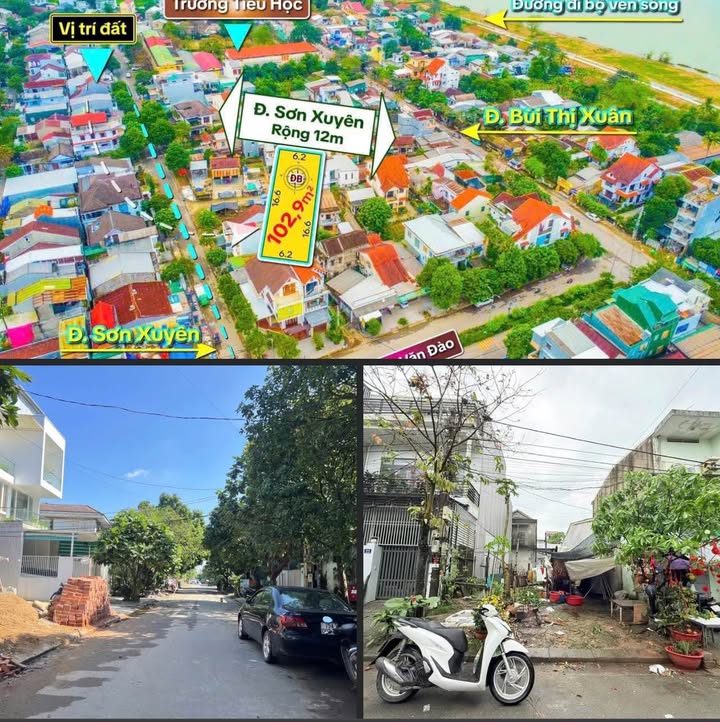 Đất nền mặt tiền Sơn Xuyên, Huế - 103m² - Sổ hồng chính chủ