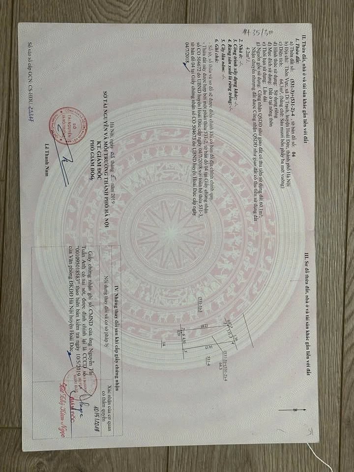 Bán nhà Thổ cư Di Trạch Hoài Đức 64m² - Đường thông ô tô tránh