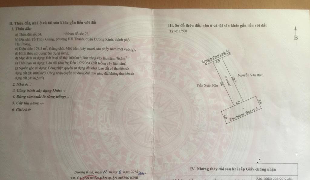 Đất nền mặt đường Hải Thành, Dương Kinh - 176m² - Kinh doanh đắc lợi