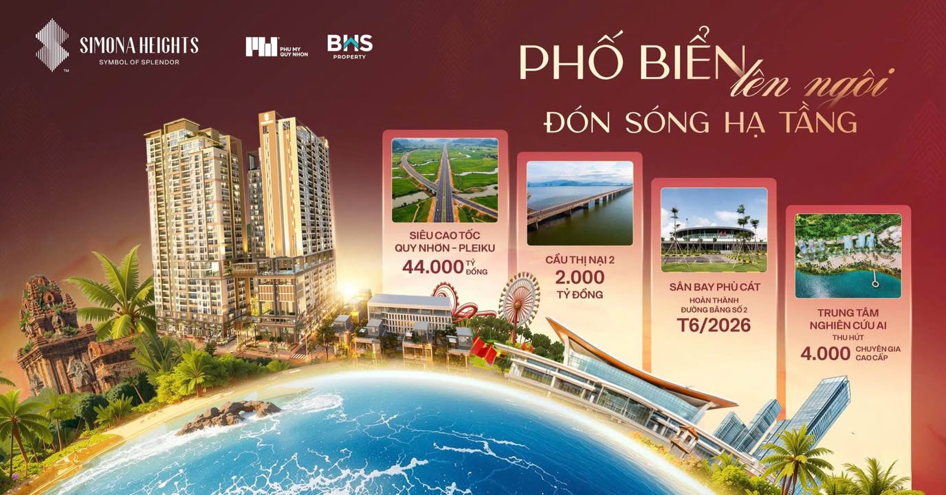 Căn Hộ Simona Heights Quy Nhơn - 1PN 44m² Sổ Hồng Vĩnh Viễn