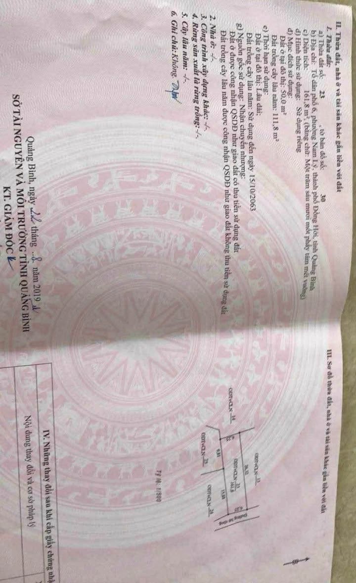 Đất Nam Lý Đồng Hới 156m² hơn 0,9 tỷ - Đường to ôtô