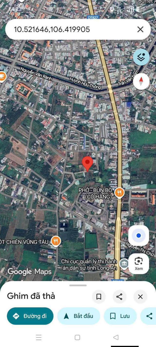 Bán Đất Thổ Cư + Lúa 285m² Hẻm Đinh Thiếu Sơn, TP Tân An - 1.7 Tỷ