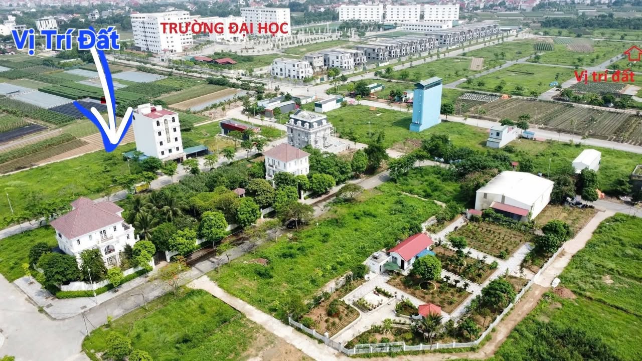 Đất nền Mê Linh 100m² - Sổ đỏ sẵn sàng, View hồ, Đối diện Đại học Tài chính