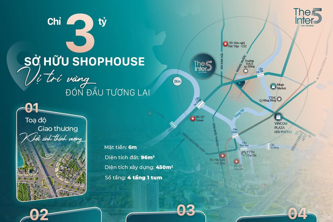 Nhà Phố The Inter5 126m² - Ở, Kinh Doanh, Đầu Tư Tại Hải Phòng