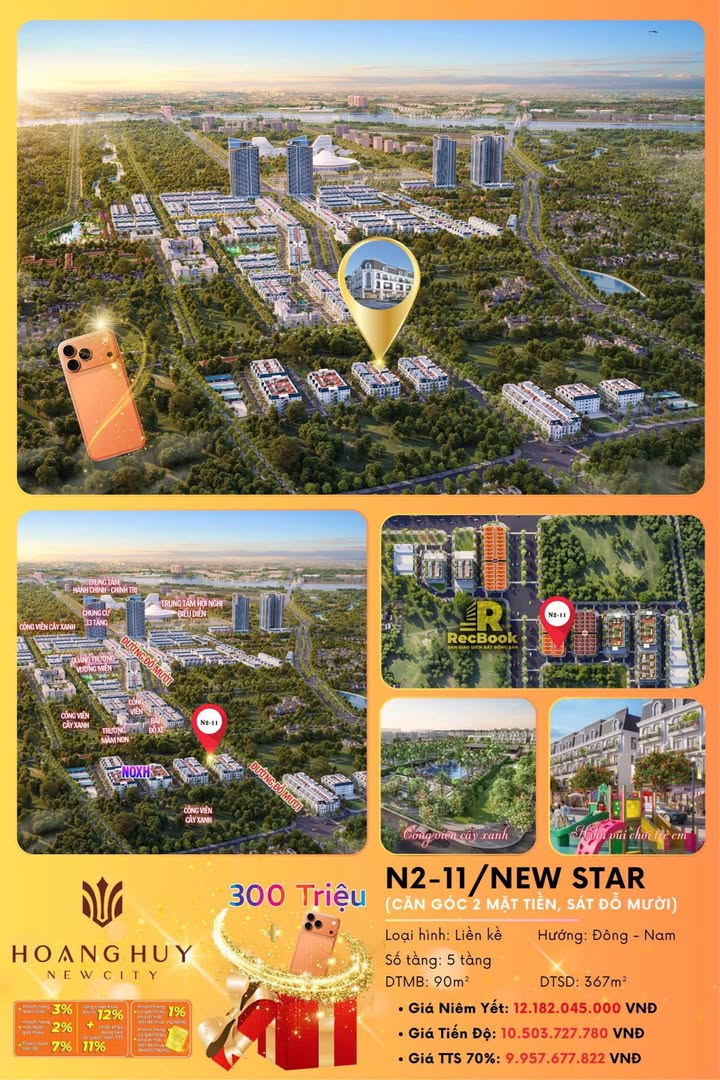 Shophouse Góc 2 Mặt Tiền Hoàng Huy New City - 90m², Đỗ Mười