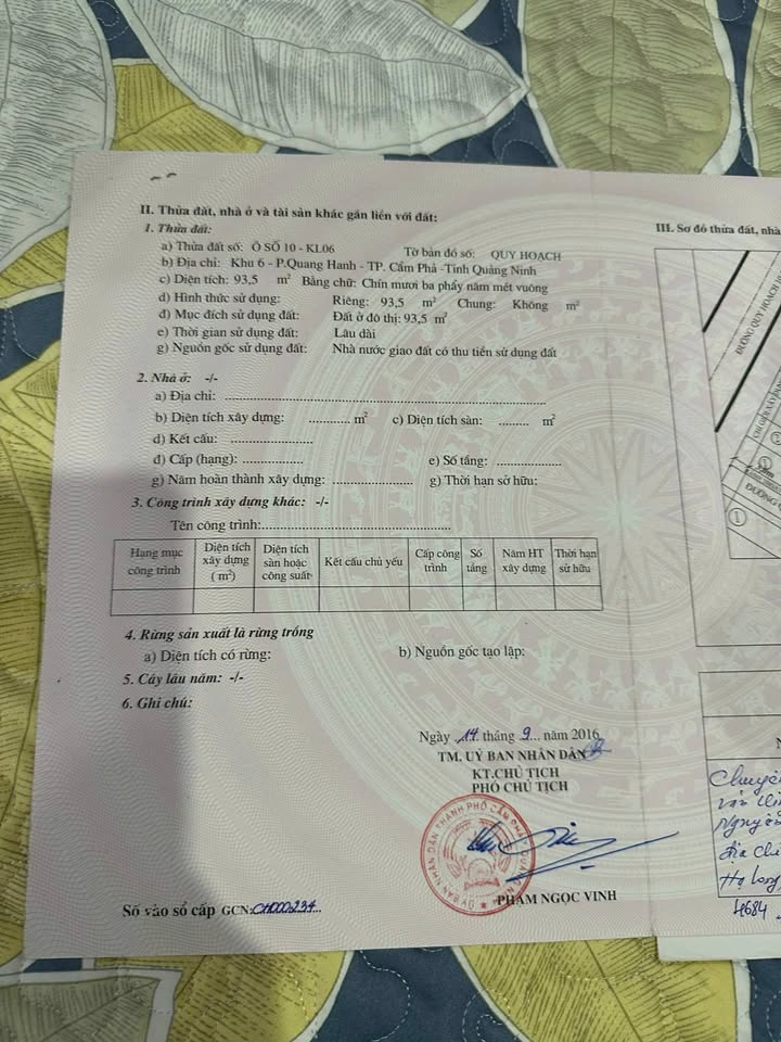 Bán 2 Lô Đất Dự Án Thu Hà, Cẩm Phả - 93.5m²/ô - Giá 2.2 Tỷ