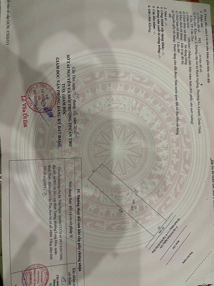 Đất nền mặt tiền Bờ Kè Rạch Ngổng, Cần Thơ - 110m², 6 tỷ