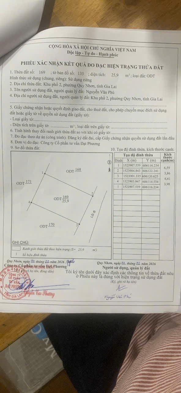 Nhà cấp 4 hẻm Bùi Xuân Phái, Quy Nhơn - 26m² - 1.33 tỷ