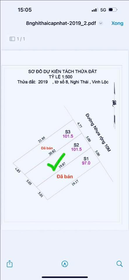 Đất nền mặt tiền đường Thái Hưng, TP Vinh - 100m², 2.6 tỷ, kinh doanh đỉnh