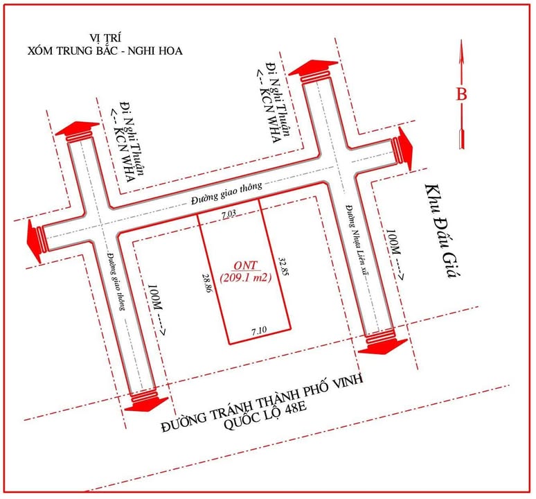 Đất nền Nghi Hưng Nghi Lộc 209m² 2,1 tỷ - Sổ đỏ chính chủ